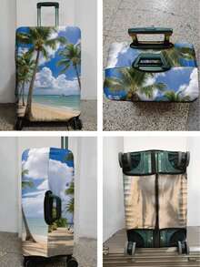 1 chiếc 300G/mét vuông. Bộ sưu tập họa tiết đại dương bao gồm vỏ bọc và phụ kiện hành lý có đệm. Hoàn hảo cho các chuyến công tác, kỳ nghỉ, du lịch, ký gửi hành lý và trở lại trường học. Thêm nét phong cách cho hành lý của bạn. Tương thích với vali 20-28 inch. - Màu xanh lam - Xem 7