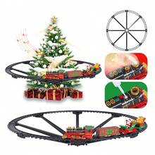 50件套经典圣诞火车套装 - 装饰套装包含圣诞老人火车、DIY组装经典电动火车、逼真烟雾、音效和灯光，是送给男孩女孩的惊喜圣诞火车玩具礼物。 - 彩色 - 查看 2