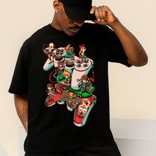 Camiseta Control Play Controle Jogo Game Blusa Camisa Unissex 100% Algodão Lançamento Envio Varias Cores!! PLUS SIZE - Preto - Visão 1