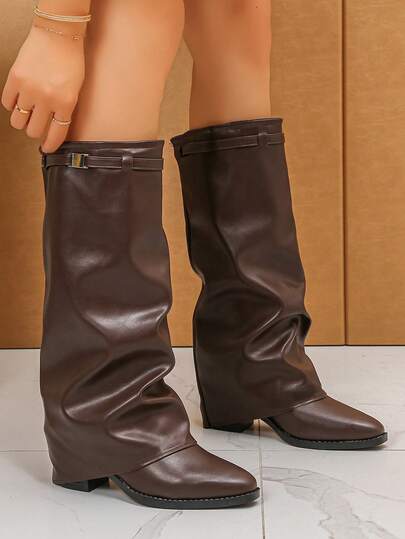 Motorcycle Boots, Versatile Pants Boots, Chunky Heel Boots, Western Boots, Stylish Boots, Western Boots, Fashionable Knee-High Boots, Riding Boots, Knee-High Boots, Mid-Calf Boots, Rain Boots, Women's Chunky Heel Flat Solid Color Boots, Knee-High Boots, Tall Boots, Plus Size Thick Bottom Boots, Faux Leather Pointed Toe Thigh-High Boots, Women's Tall Boots, High Heel Boots, Khaki Knee-High Boots, Solid Color Retro Sexy Elegant Fabric Outdoor Party Holiday Ankle Boots, High Heel Boots, Tall Boots, Chunky Heel Platform Shoes