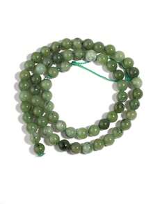 1 hebra de cuentas sueltas de jaspe natural genuino, piedras preciosas semi-preciosas redondas y lisas para hacer joyas, pulseras y collares DIY