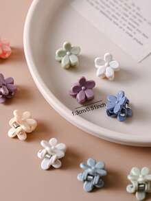 20pcs Women's Morandi Floral Mini Hair Clips, Elegant Princess Hair Accessories Winter Hair Clutch Elegant Claw Clips