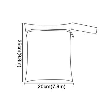 2个25x20厘米防水可洗收纳湿袋，适用于泳衣或湿衣服，可水洗旅行沙滩泳池健身包，婴儿洗澡家庭装饰礼物