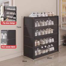 2025 New Rental Housing Economy Model9TierShoe Cabinet Home Door Multi-Layer New Indoor Beautiful Dormitory Dustproof Shoe Rack Into The Household Simple Shoe Cabinet - 5-tier - View 3