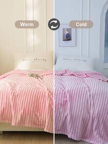 1 szt. koc, pościel, miękki i ciepły, przyjazny dla skóry i oddychający, lekki i pluszowy, seria w jednolitych kolorach, minimalistyczny i modny design, odpowiedni na sofę, do sypialni i salonu, wszechstronny komfort, niezbędny w podróży, koc do drzemki, dostępny w różnych rozmiarach, można prać w pralce, dekoracja pokoju, dekoracja zimowa - Różowy - Zobacz 8