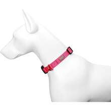 Collar de perro rosa fuerte, collares básicos para perros con collar de nylon transpirable de liberación rápida para cachorros, perros pequeños, medianos y grandes, niña - Rosa Fucsia - Ver 8