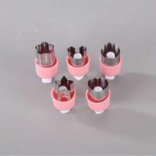 5 PCs Stainless Steel Fruit & Vegetable Cookie Cutters, Include Stamping Mold And Butterfly Design, Suitable For Kitchen Baking And DIY Creative Lunchbox Decoration Kit