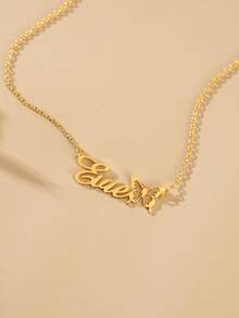 1PC Custom Hollow Butterfly Name Necklaces For Women 18K Gold Plated Personalized Name Stainless Steel Name Butterfly Necklace Party Wedding Birthday Jewelry Gift - Yellow Gold - View 9