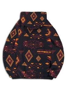 Áo nỉ trùm đầu in họa tiết Totem dành cho nam, màu Halloween, thu/đông, áo dài tay - màu đen - Xem 3