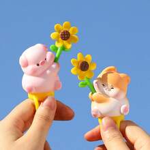 1/2 件自行车装饰 - 可爱风车游乐园电动自行车摩托车装饰卡通动物小风车 - 彩色 - 查看 4