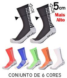 Men's Professional Soccer Socks Kit, Non-Slip, High-Top, Breathable, Sweat-Absorbing Technology, For Training And Competition - màu đen - Xem 2