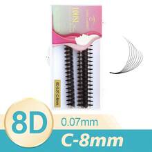 Lashes 6D To 8D C Curl Ultra Speed Pointy Base Promade Fans Eyelash Extensions Premade Fans 500 Fans Per Box - C - View 16