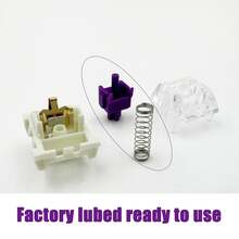 Pro Purple Switches For Mechanical Keyboard,3-Pin/Light Tactile/Pre Lubed/RGB/LED Switches(Pro Purple,36Pcs) - Màu tím - Xem 11