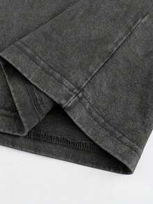 Anime One Piece  Washed T-Shirt Men's Printed Cotton T-Shirt Short-Sleeved T-Shirt Oversized Top Fashion Street Wear Unisex - 黑色 - 查看 5