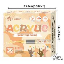 1 Box Of 12/24/36 Colors Macaron/Skin Tone Acrylic Marker Pens, Flexible Chisel Tip, Suitable For Paper, Rock, Ceramic, Card Making And DIY Crafts, Back To School Supplies, Halloween, Thanksgiving, Christmas Gifts