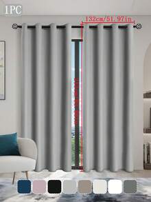 单片遮光窗帘，带隔热衬里，适用于客厅、卧室、厨房、浴室、家居装饰、房间装饰，轻盈透气，100%涤纶材质，黑色涂层。