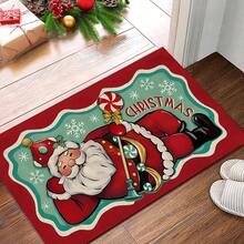 1 pièce Paillasson de Noël, tapis de drainage pour cuisine, salon, entrée, balcon, décoration de maison, antidérapant, convient pour café, bar, vacances, fête, chambre, salle de bain