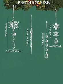 Lot de 10 ornements de Noël en cristal pour la décoration du sapin de Noël - Flocons de neige et glaçons en acrylique bleu clair avec pendentifs pour les décorations de fête du Nouvel An