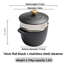 热门新款铸铁炖锅家用多功能炖锅无涂层迷你饭锅粥汤锅搪瓷铸铁锅多功能炖锅铸铁炖锅家用多功能炖锅无涂层迷你饭锅粥汤锅不粘锅双耳