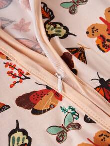 MOSSRIVER Baby Bamboo Fiber Zip-Up, Western Cowboy Print Romper, All-Season Knit Fabric Skinny Fit With Zipper Detail, Boy Baby Girl Clothes, Perfect For Outdoor E Cute Butterfly - 彩色 - 查看 5