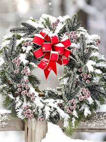 22 pezzi/11 pezzi/1 pezzo Decorazioni natalizie con albero di pino innevato, steli artificiali di bacche, rami di cedro finti, per composizioni, ghirlande, decorazioni natalizie, decorazioni per la casa, il giardino e le feste, decorazioni per albero di Natale, decorazioni natalizie (rosso)