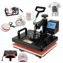 30*38CM 5 In 1 Combo Heat Press Printer Sublimation Machine Heat Press Machine For T-Shirts Plates/Cap/Mug/Phone Covers Et - Black - View 1