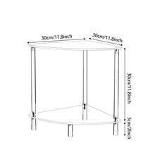 1 件亚克力透明三角形落地角架，2-4 层现代家居落地角桌，适用于客厅、卧室、浴室