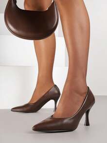 Vices Heels With Natural Leather Insole - Brown - View 2