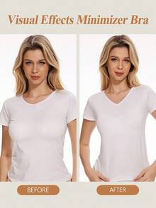 Wingslove Soft Comfort Floral Lace Strapless Bra, Demi-Cup Unlined Underwire Minimizer, Multi-Way Bandeau With Adjustable Fit, Lingerie