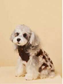 Autumn/Winter Schnauzer Teddy Poodle Faux Fur Vest, Maillard Warm Sleeveless Pet Clothes - Multicolor - View 2