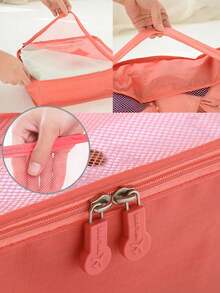 6件套高品质便携式旅行行李收纳袋,包括行李箱收纳袋、衣物收纳袋、可折叠收纳包、鞋袋、内衣袋、旅行必备品、旅行背包、旅行包、行李箱、旅行装备、返校及搬家收纳袋、化妆包等。 - 彩色 - 查看 6