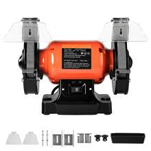 Bench Grinder, 6-Inch Single Speed Bench Grinder, 3450RPM High-Speed Table Grinders With 450W 3.8A Induction Motor, 36/60-Grit Grinding Wheel & Adjustable Eye Shield For Fast Sharpening Grinding - 6-inch 450W 3450 RPM - View 8