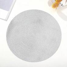2 pezzi/8 pezzi Tovagliette rotonde per hotel e ristoranti, tovagliette in PVC antiscivolo e impermeabili, sottopiatti in oro/argento termoisolanti, lavabili, proteggono il piano del tavolo, adatti per San Valentino, matrimonio, Natale, feste, decorazione tavolo da cucina di casa - Multicolore - Visualizzare 7