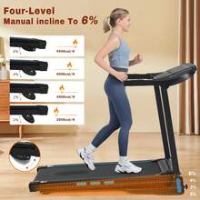 MERAX New Treadmills For Home, 3.5HP Hydraulic System Auto Foldable Treadmill With Incline,10MPH 350Lbs Weight Capacity Electric Treadmills With Heart Rate Sensors,Type C & USB Charge ,Bluetooth Speaker - Xem 2
