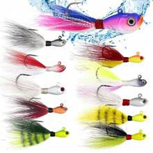 Kit 04 Isca Artificial Jig Xuxinha Com Penacho 10g Tucunare - sortida - Visão 1