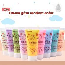 DIY黑白发夹，随机颜色仿奶油色带花尖，随机树脂饰品，送朋友的礼物，可爱发饰 - 彩色 - 查看 12