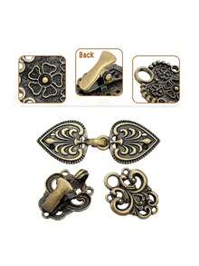 3 قطع/4 قطع مشبك كنزة صوفية من سبيكة معدنية عتيقة، مشبك كارديجان، مشبك طوق قميص، مشبك مانع للانزلاق، دبوس، بالجملة