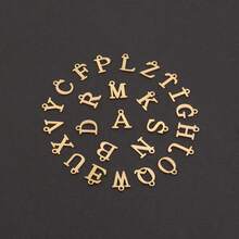 1pc Fashion Stainless Steel Heart Initial Bead Chain Bracelet For Women