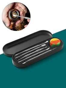 Stainless Steel Tobacco Paste Spoon Set Cleaning Pipe Tool Carving Tool Tobacco Spoon Tool - Multicolor - View 10