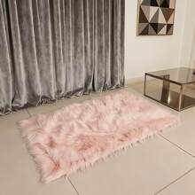 1pc Fluffy Area Rug, Multiple Colors Available, 90cm X 60cm Non-Slip, Handwash & Machine Washable, Suitable For Autumn/Winter, Rectangular Carpet For Living Room, Bedroom, Bedside, Sofa, Wedding, Christmas, Fireplace, Dining Table, Outdoor Patio, Plush Soft Luxury Home Decor Kitchen Rug