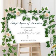 24 Pack 172 FT Artificial Ivy Garland Greenery Outdoor Faux Plants Leaf Garland Fake Vines For Bedroom Aesthetic Home Garden Office Wedding Wall Decor