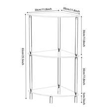1 件亚克力透明三角形落地角架，2-4 层现代家居落地角桌，适用于客厅、卧室、浴室