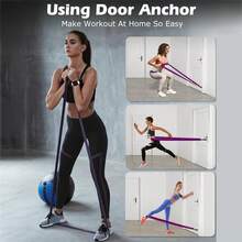 TPE Resistance Bands, Pull Up Assist Bands, Fitness Resistance Bands, Suitable For Physical Therapy And Home Workout - Multicolor - View 6