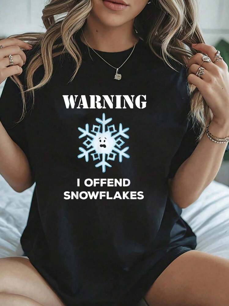 Camiseta navideña fea de Santa para parejas a juego - Camiseta de manga corta 100% algodón para mujeres de otoño, camiseta con patrón de diversión familiar de copo de nieve navideño - Multicolor - Añade 1