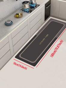 A Silicon Mud Kitchen Mat With Gray-Black Geometric Frame Design, Cushioned Anti-Fatigue And High Fashion Stylish Floor Carpet. It Is A Quick-Drying And Slip-Resistant Kitchen Rug And Carpet, With A Simple Silicon Mud Soft Rubber Mat Design. Suitable For Use In Kitchens, Bathrooms, Entrance Doors, Laundry Rooms, And Other Places. ,Room Decor - Mocha Brown - View 15
