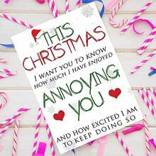 1pc Funny Christmas Greeting Card With Envelope, Interesting Holiday Card Suitable For Spouse, Partner, Friend Or Parent - Sets - View 4
