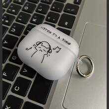 1 Piece Cat Listening To Music Earphone Box Suitable For AirPods First Generation/Second Generation Earphone Protective Case New Wireless Earphone Protective Case Suitable For AirPods 3/4/Pro/Pro2 Earphone Protective Case Boyfriend/Girlfriend Gift