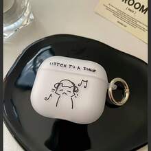1 Piece Cat Listening To Music Earphone Box Suitable For AirPods First Generation/Second Generation Earphone Protective Case New Wireless Earphone Protective Case Suitable For AirPods 3/4/Pro/Pro2 Earphone Protective Case Boyfriend/Girlfriend Gift