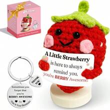 Positive Crochet Strawberry Gifts Women: Friend Mom Sister Her Birthday Handmade Strawberry Berry Awesome