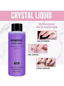 30毫升/60毫升/120毫升美甲丙烯酸液态单体 - 专业丙烯酸液态单体美甲延长液美甲系统套装，适用于速干丙烯酸美甲延长，含丙烯酸美甲刷，适用于丙烯酸美甲延长，美甲系统套装，速干丙烯酸美甲延长，适合初学者在家DIY，专业美甲沙龙使用，丙烯酸按压式美甲贴片 - 彩色 - 查看 4